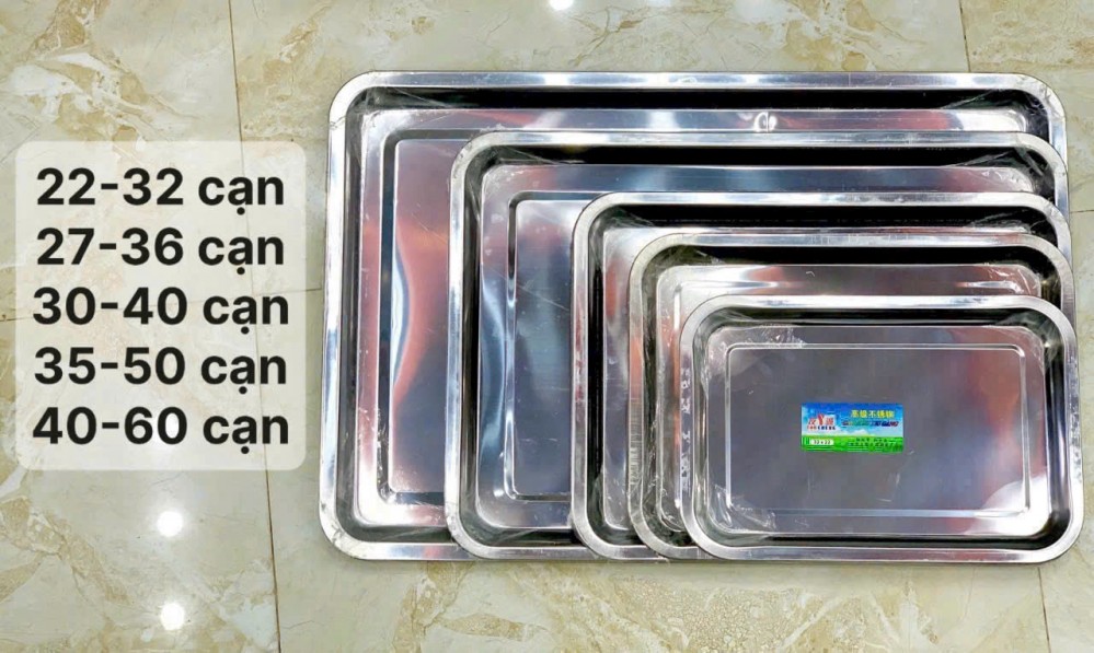 Khay inox đủ cỡ