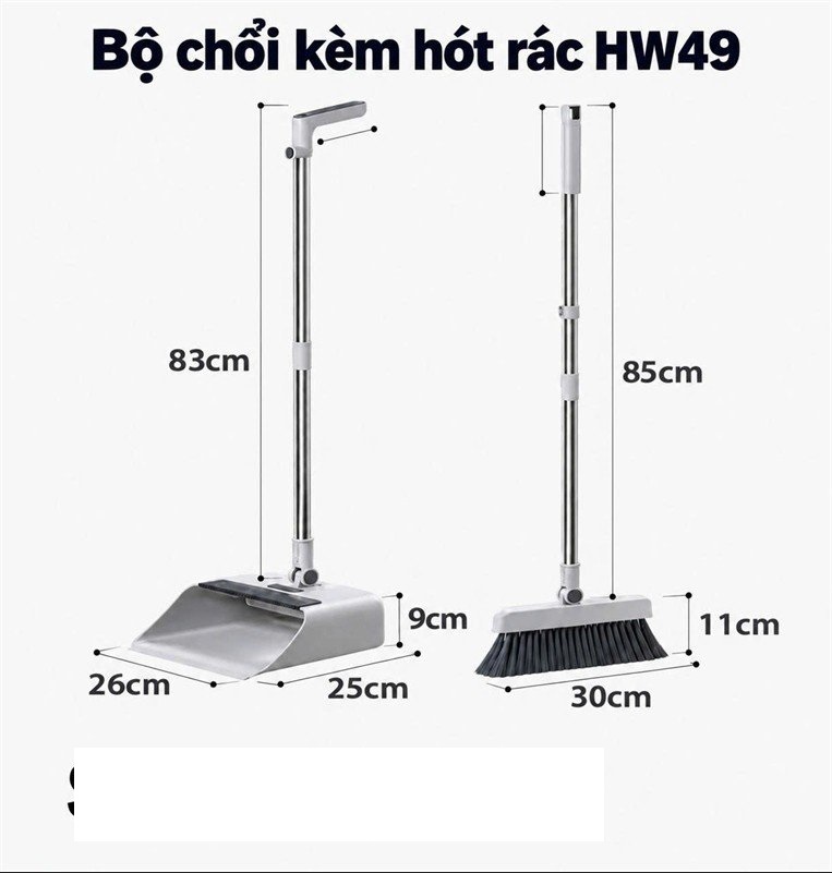 Bộ chổi + hót rác xoay 360o