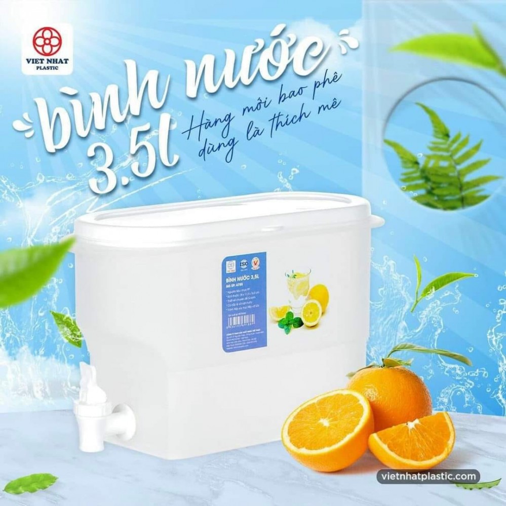 Bình nước có vòi 3,5L Việt Nhật