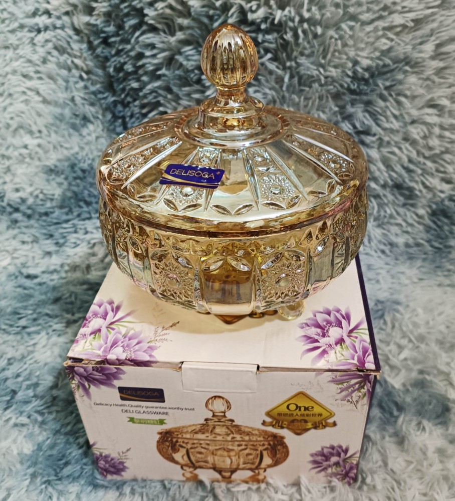 Hũ thủy tinh đựng mứt cỡ to 17cm (G16)