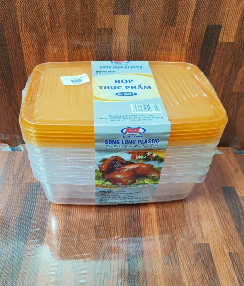 Set 5 hộp đựng thực phẩm (23x16x8cm) 3089-7