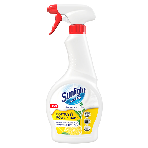 Chai xịt bếp Sunlight bọt tuyết siêu sạch