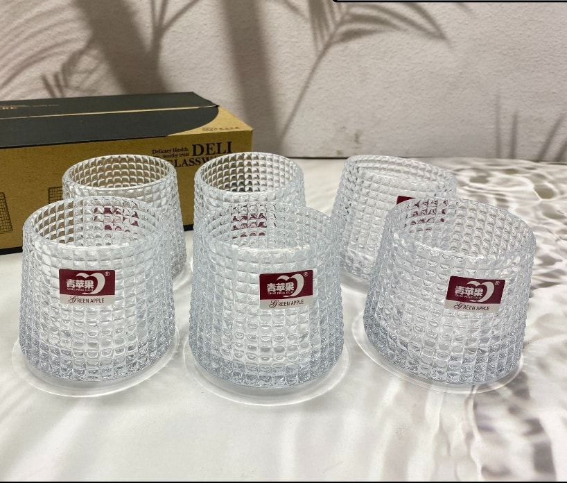 Bộ 6 cốc trắng đế xoay