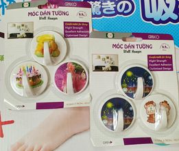 Vỉ 3 móc dính kute