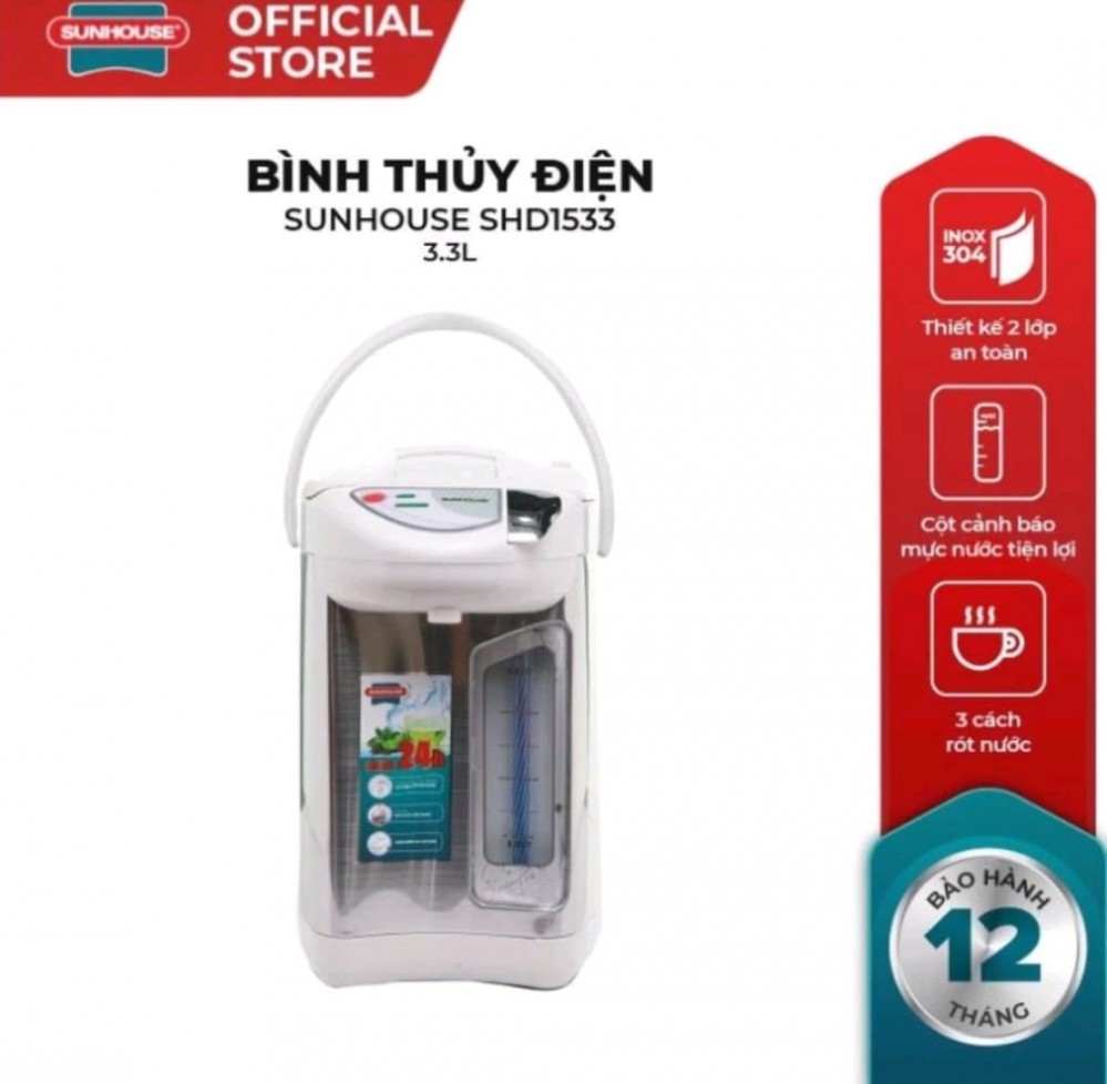 Phích thủy Sunhouse SHD1533 (3,3L)