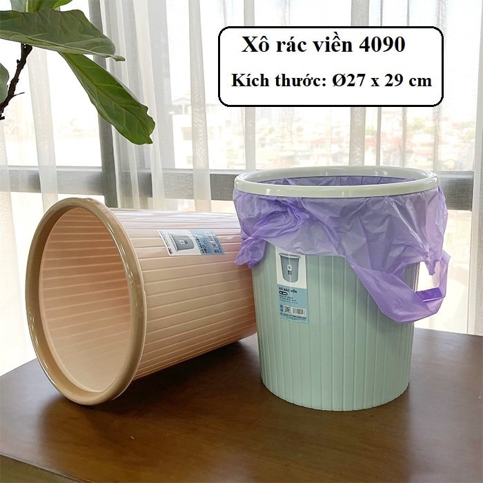 Xô rác viền (đk 27cm, cao 29cm)