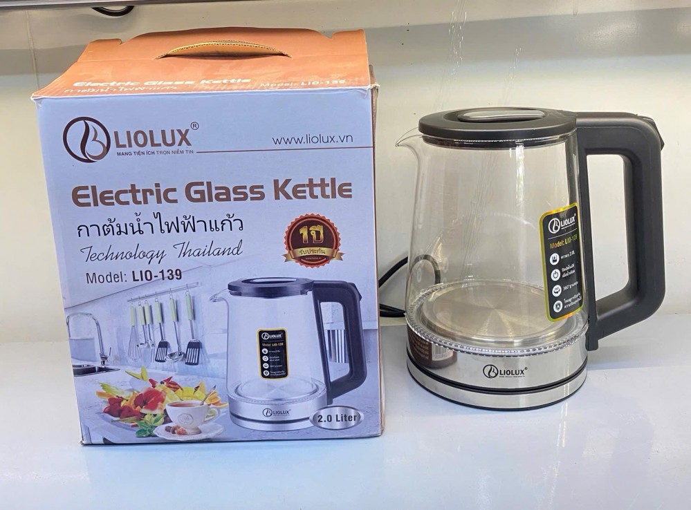 Ấm siêu tốc thủy tinh Liolux 139