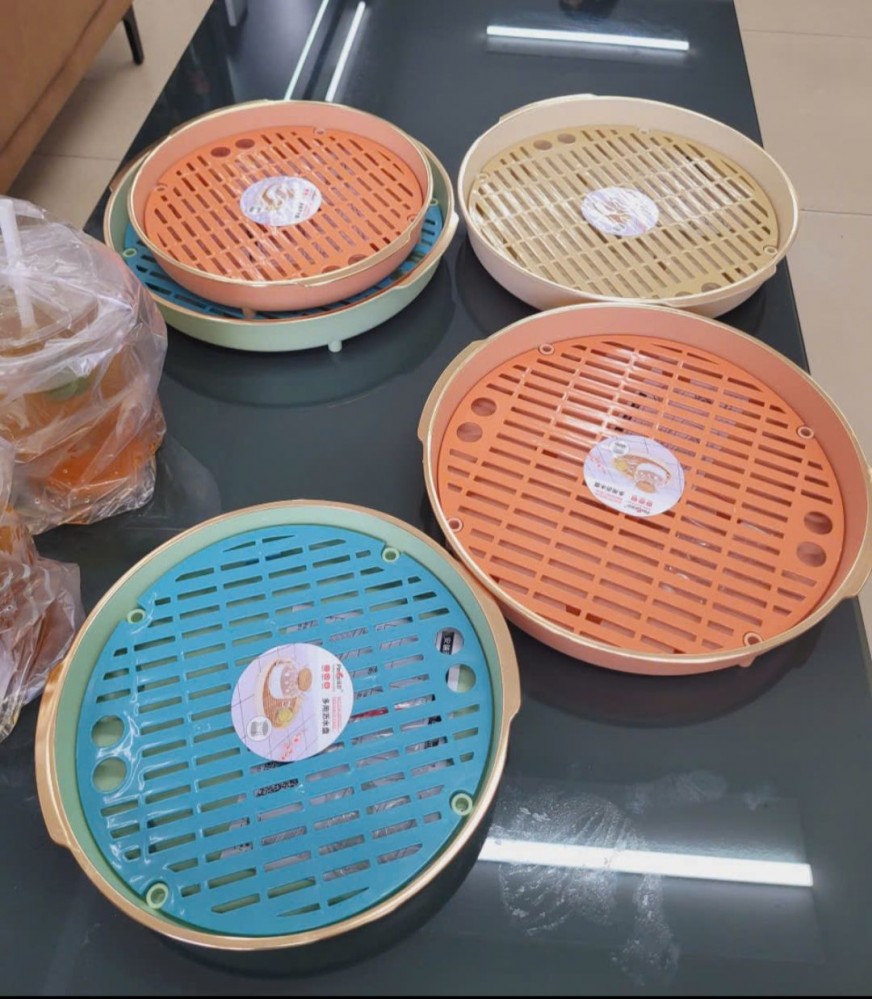 Khay 2 lớp tròn to