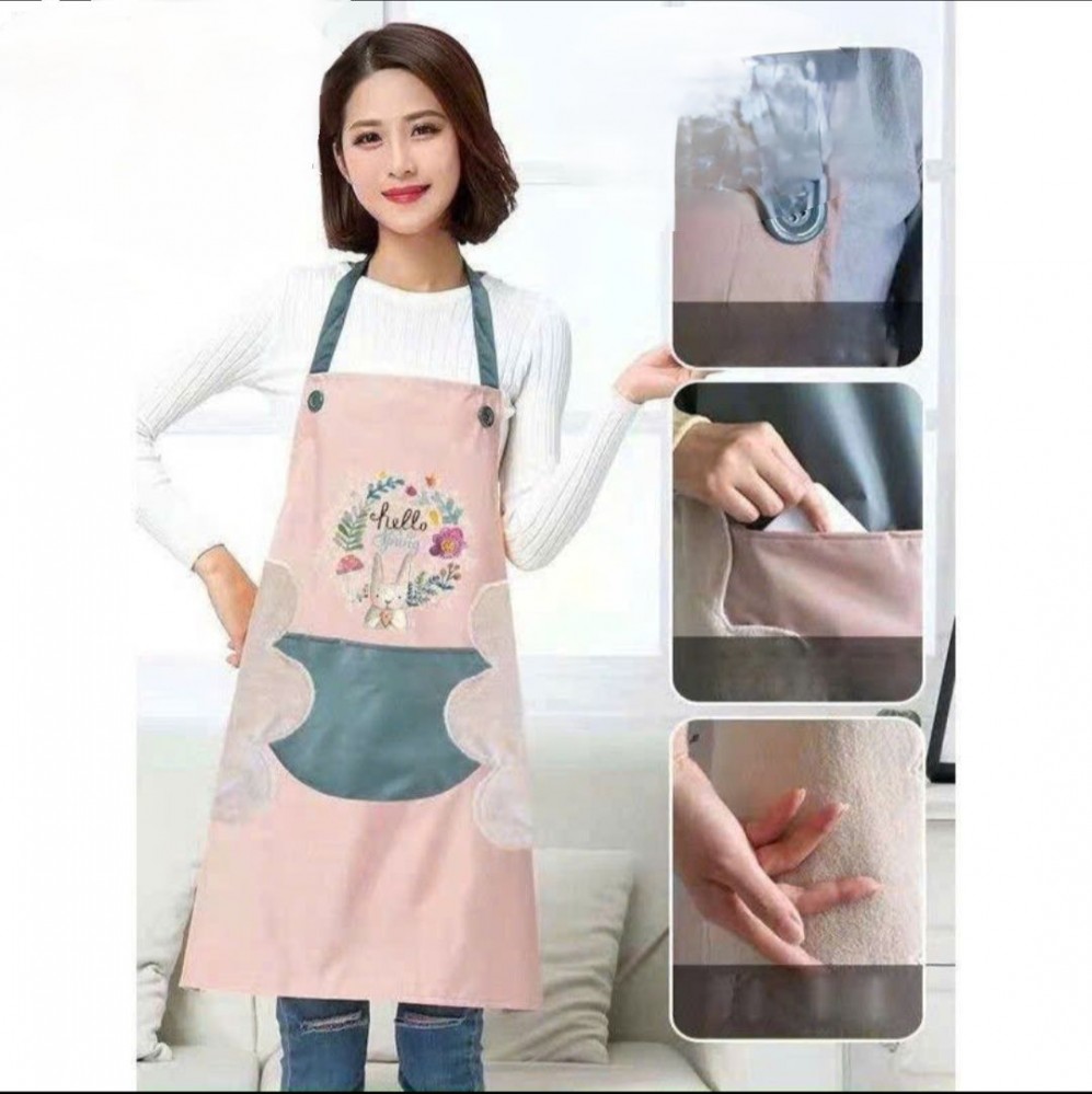 Tạp dề chống thấm, có chỗ lau tay - 3