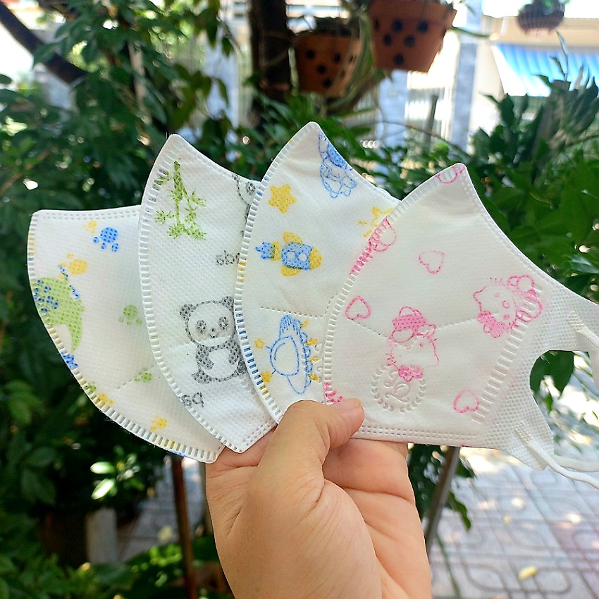 10 túi (100c) khẩu trang 5D trẻ em