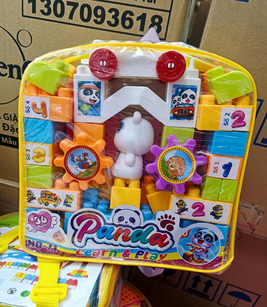 Ba lô ghép hình gấu bé