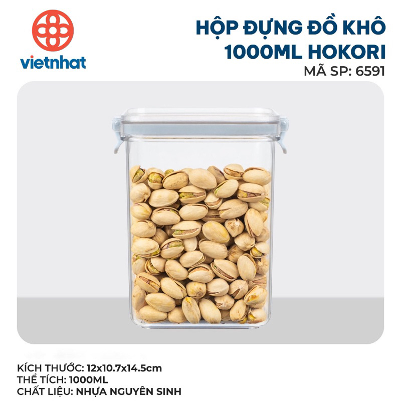 Hộp đựng đồ khô vuông 1000ml