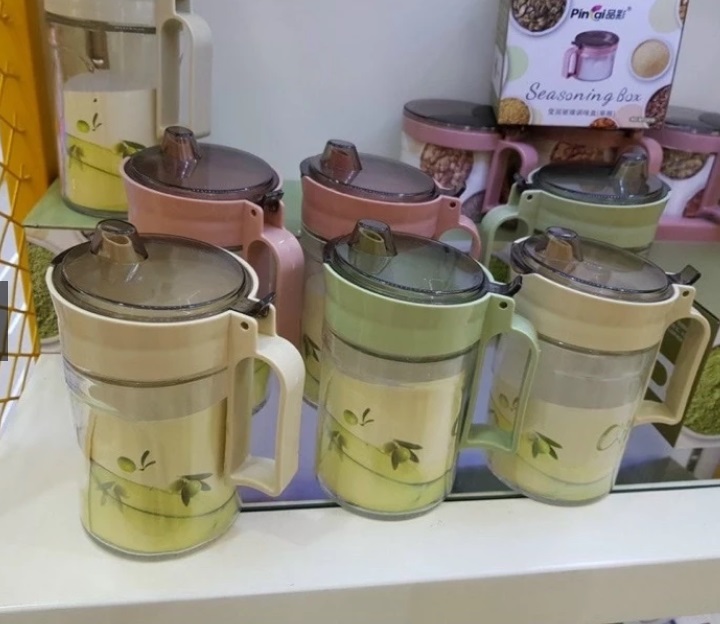 Bình rót dầu, mắm thủy tinh 550ml đẹp