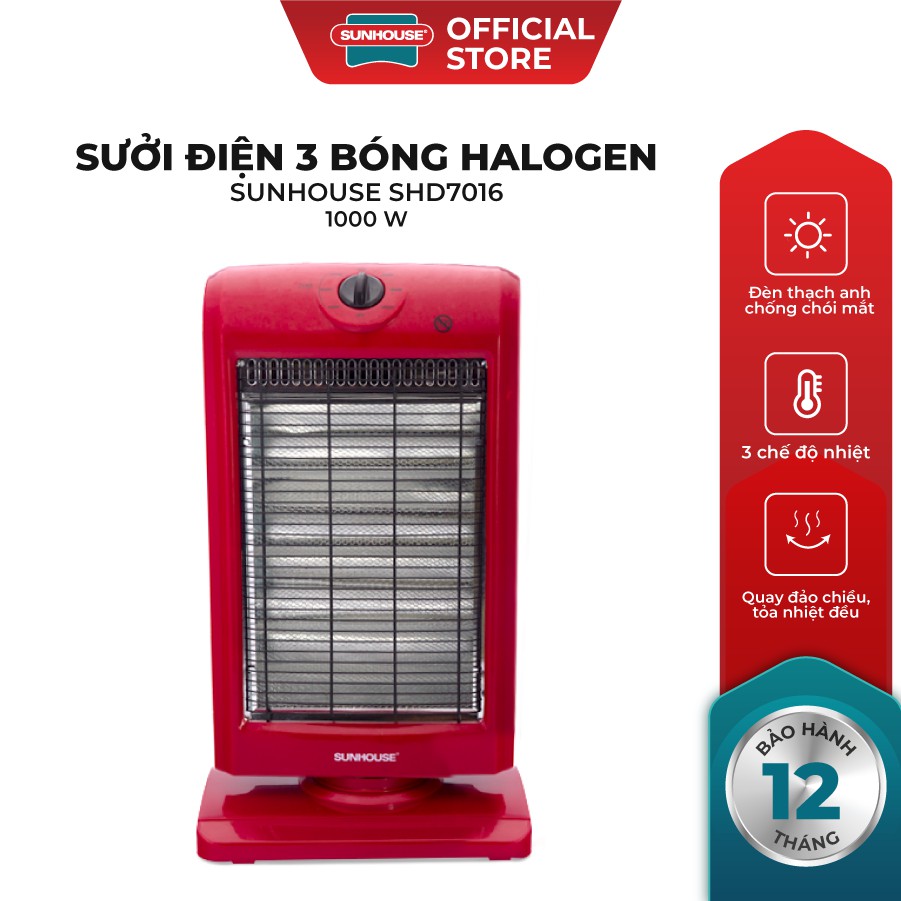 Đèn sưởi Sunhouse 3 bóng SHD7016