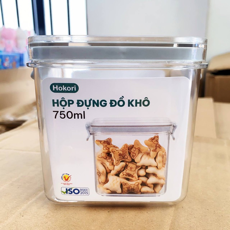 Hộp đựng đồ khô vuông 750ml