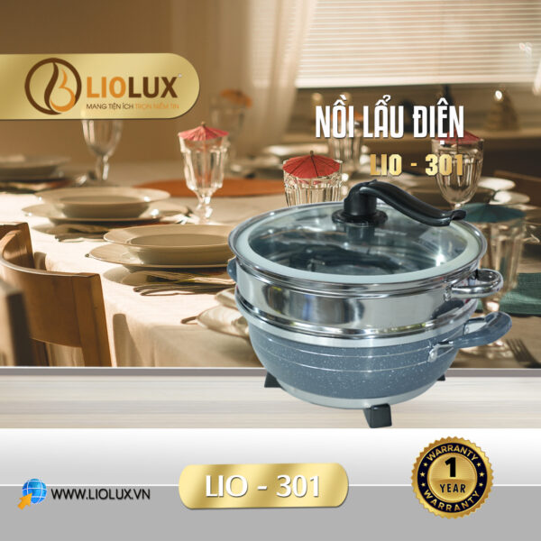 Nồi lẩu vân đá 6L Liolux 301