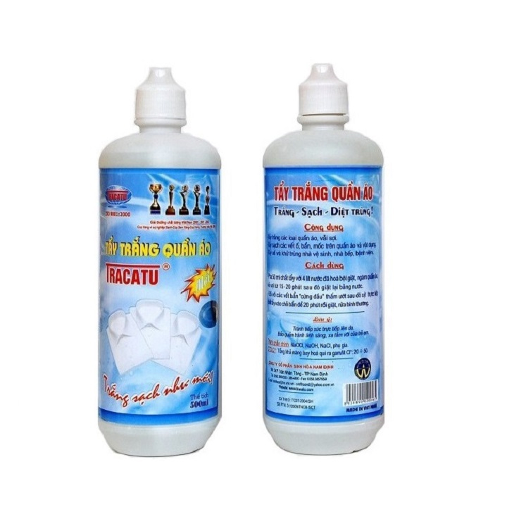 Nước tẩy quần áo trắng Tracatu 500ml