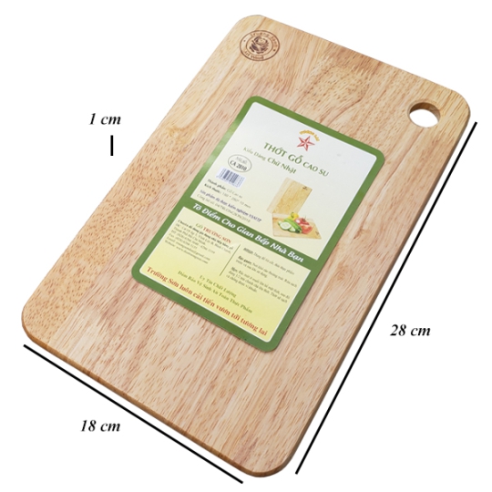 Thớt gỗ chữ nhật Trường Sơn CA2810 (18x28x1cm)