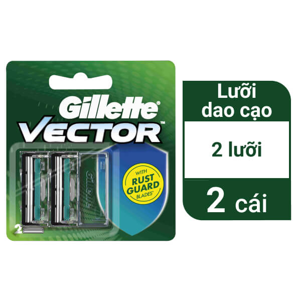 Vỉ 2 lưỡi dao cạo râu Gillette 2 lưỡi