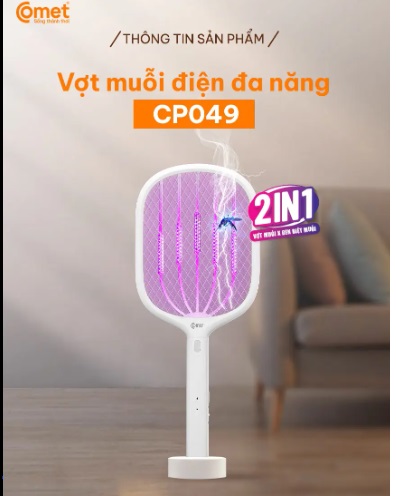 Vợt muỗi kèm đèn bắt muỗi Comet CP049