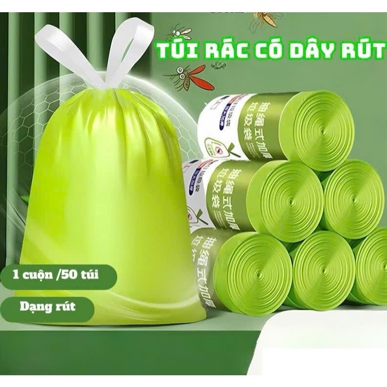 Cuộn túi rác tự hủy dây rút chống muỗi