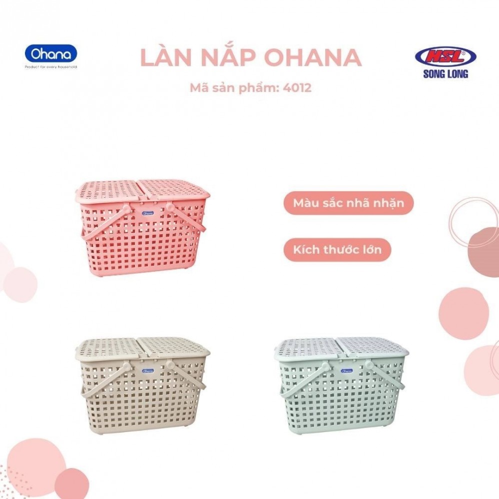 Làn nắp Ohana (47 x 31.5 x 30.7cm)