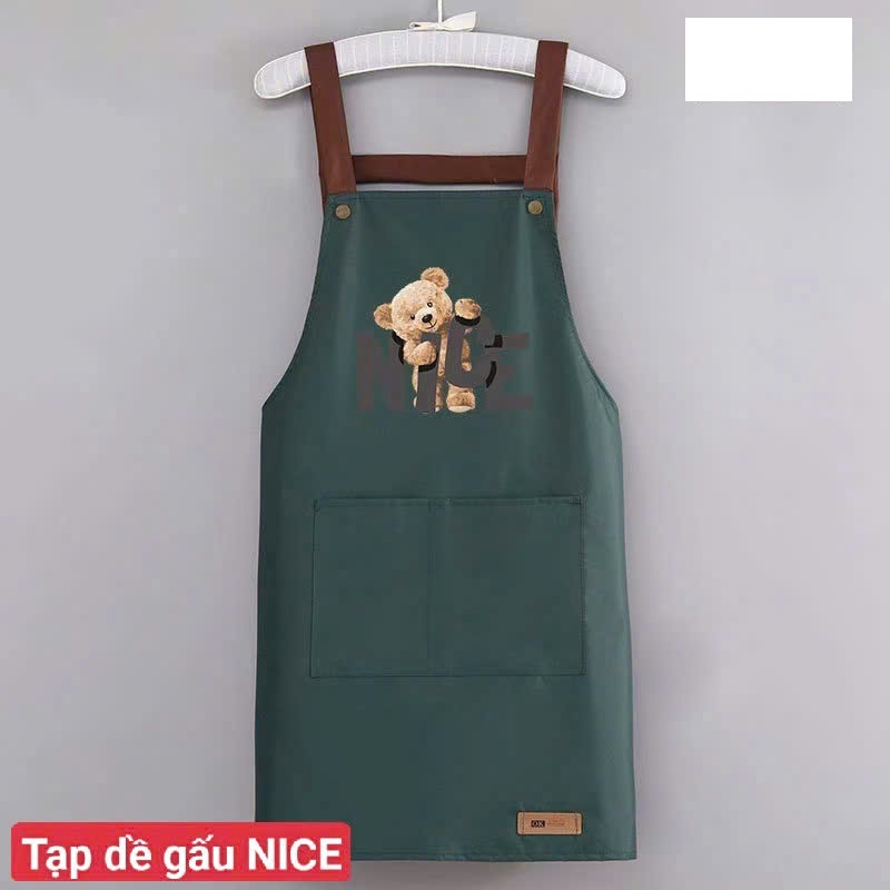 Tạp dề chống thấm, có chỗ lau tay - gấu nice