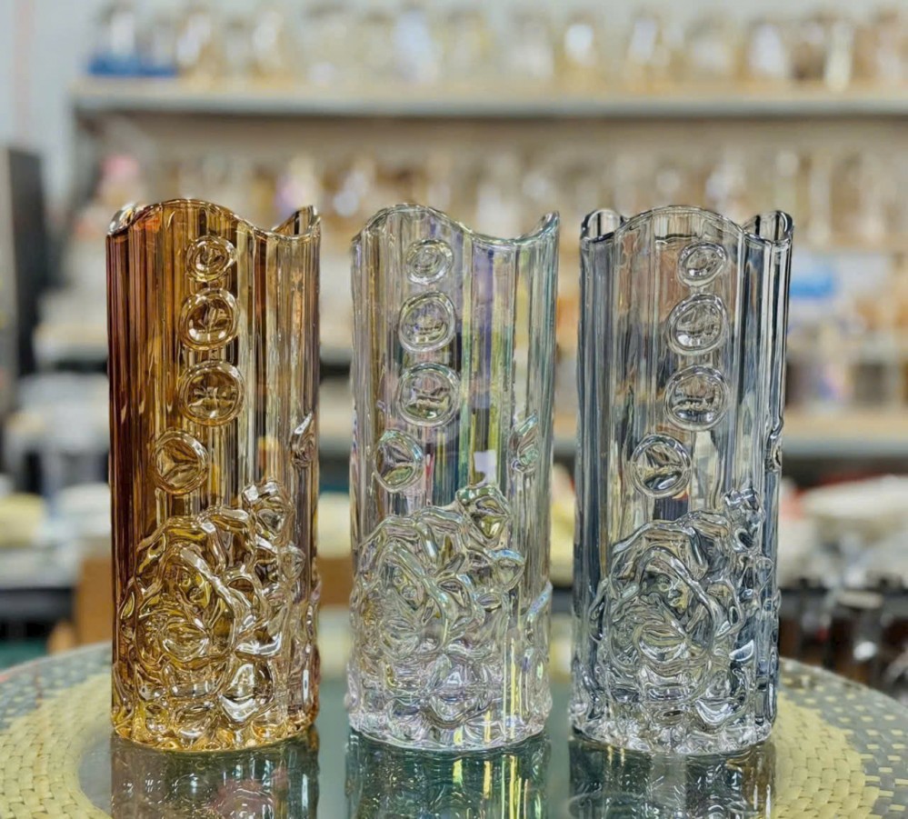 Lọ hoa 30cm ống vàng - 2