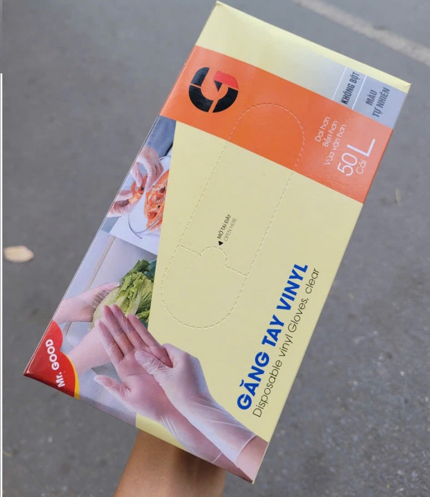 Hộp 50c (25 đôi) găng tay nấu ăn Mr Good (M, L)