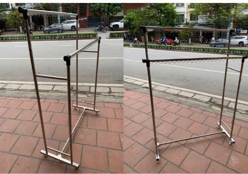 Cây phơi quần áo inox đôi dầy 1m5 (tháo rời)