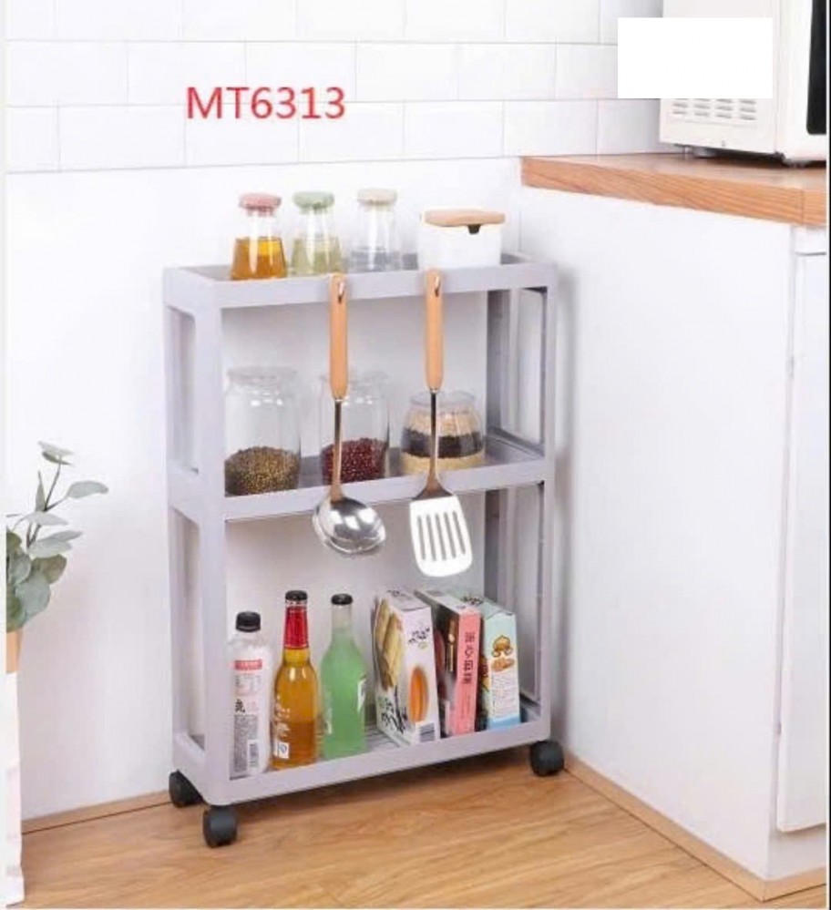 Kệ chữ nhật 3 tầng bánh xe (48x16x70cm)