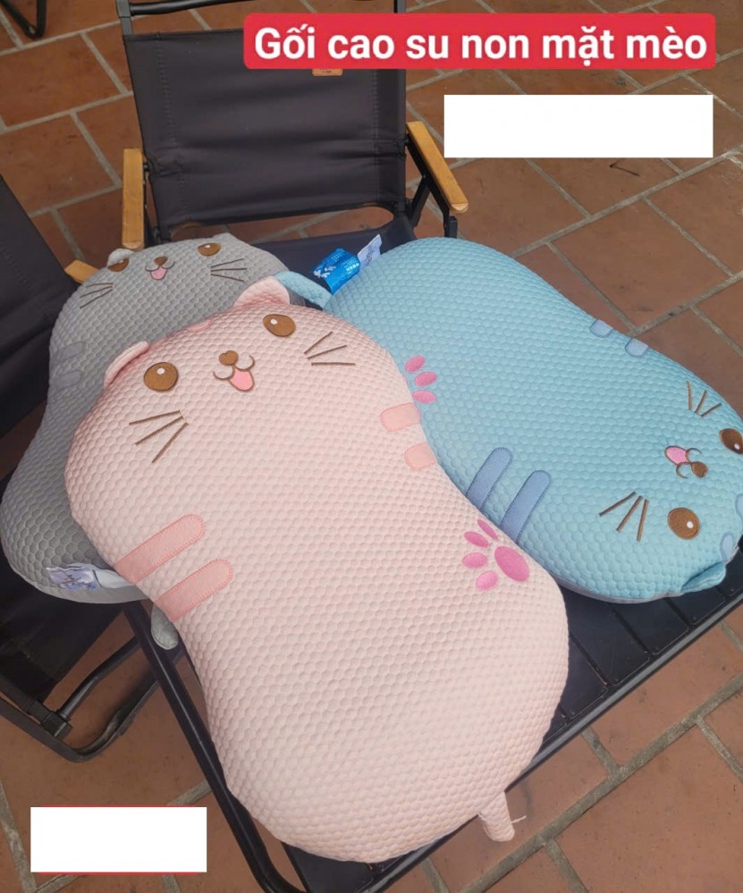 Gối cao su non mèo