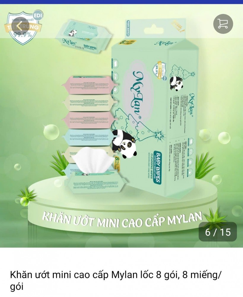 Set 6 gói giấy ướt bỏ túi Mylan