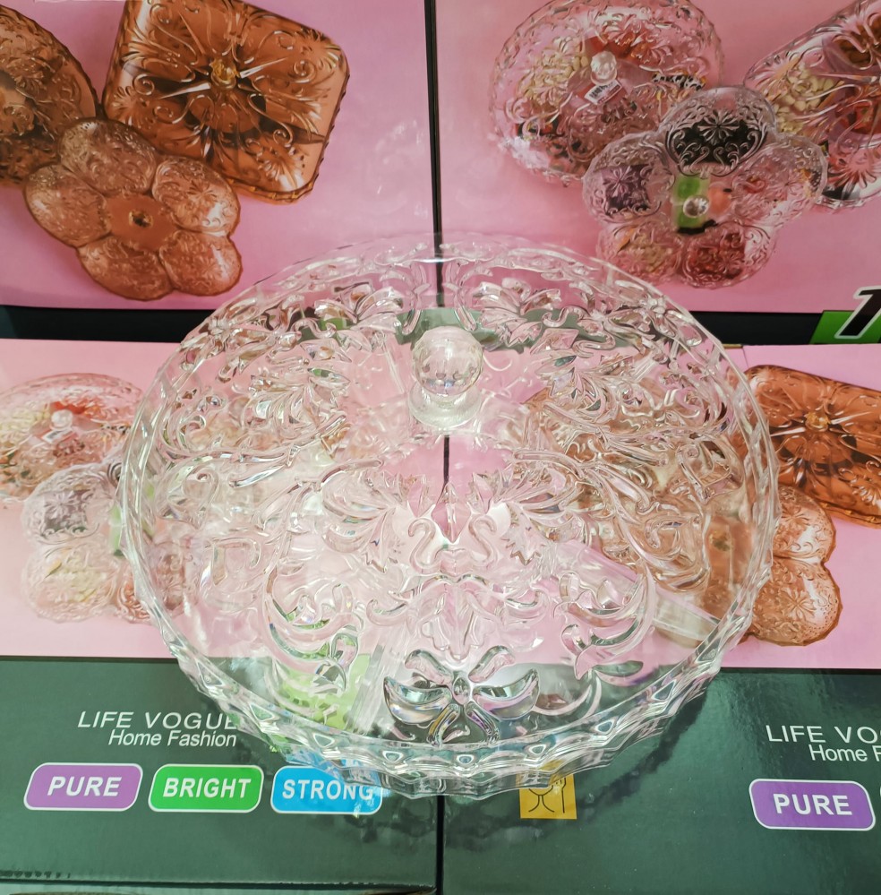Âu mứt mica trắng - tròn