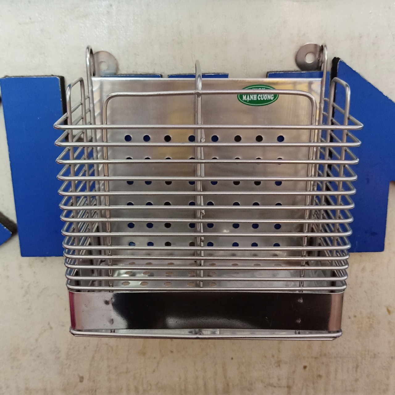 Ống cắm đũa/bàn chải inox đôi