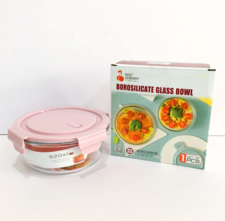 Hộp đựng thủy tinh tròn 630ml