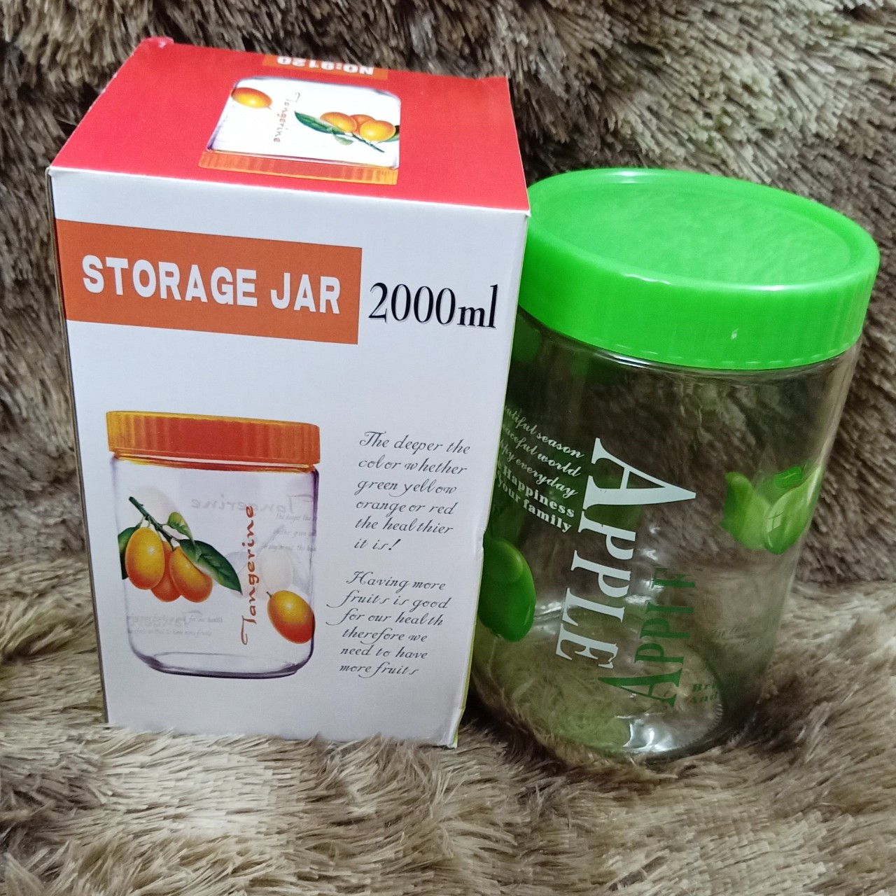 Lọ thủy tinh nắp nhựa 2L