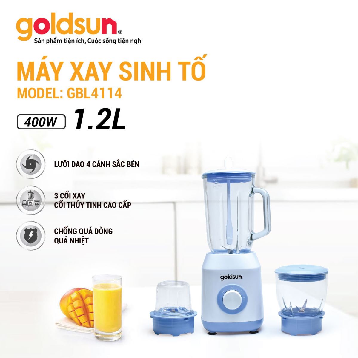 Bộ máy xay Goldsun GBL-4114