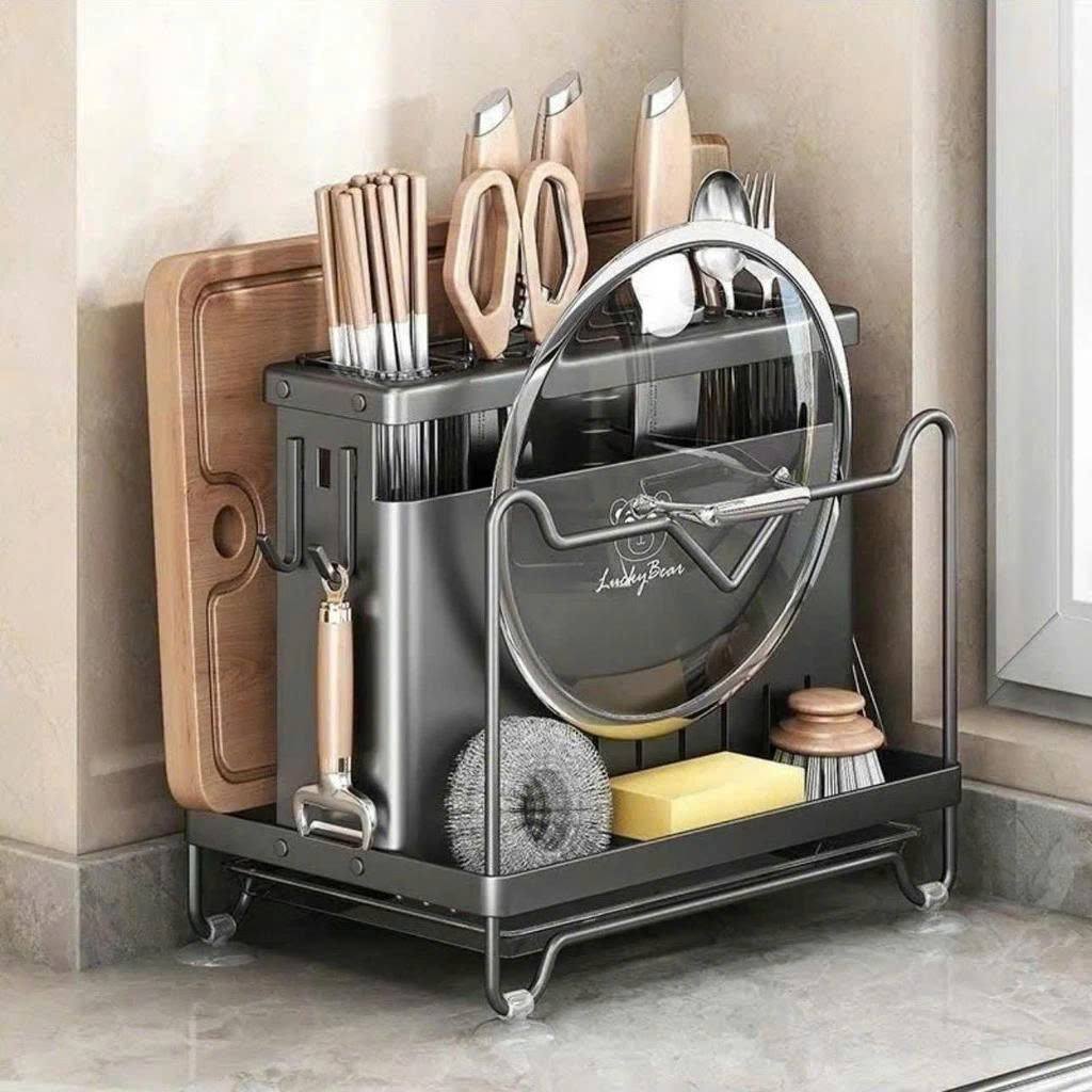 Giá cài dao, thớt, đũa, có hứng nước