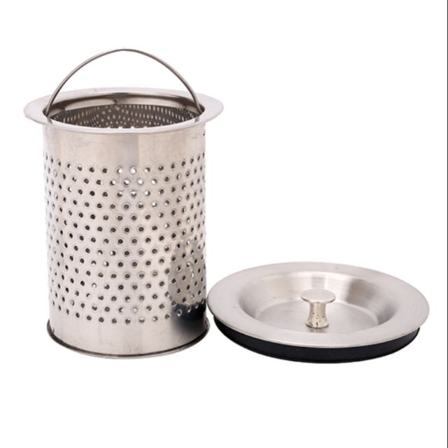 Giỏ lọc rác inox bồn rửa + nắp (có bán lẻ)