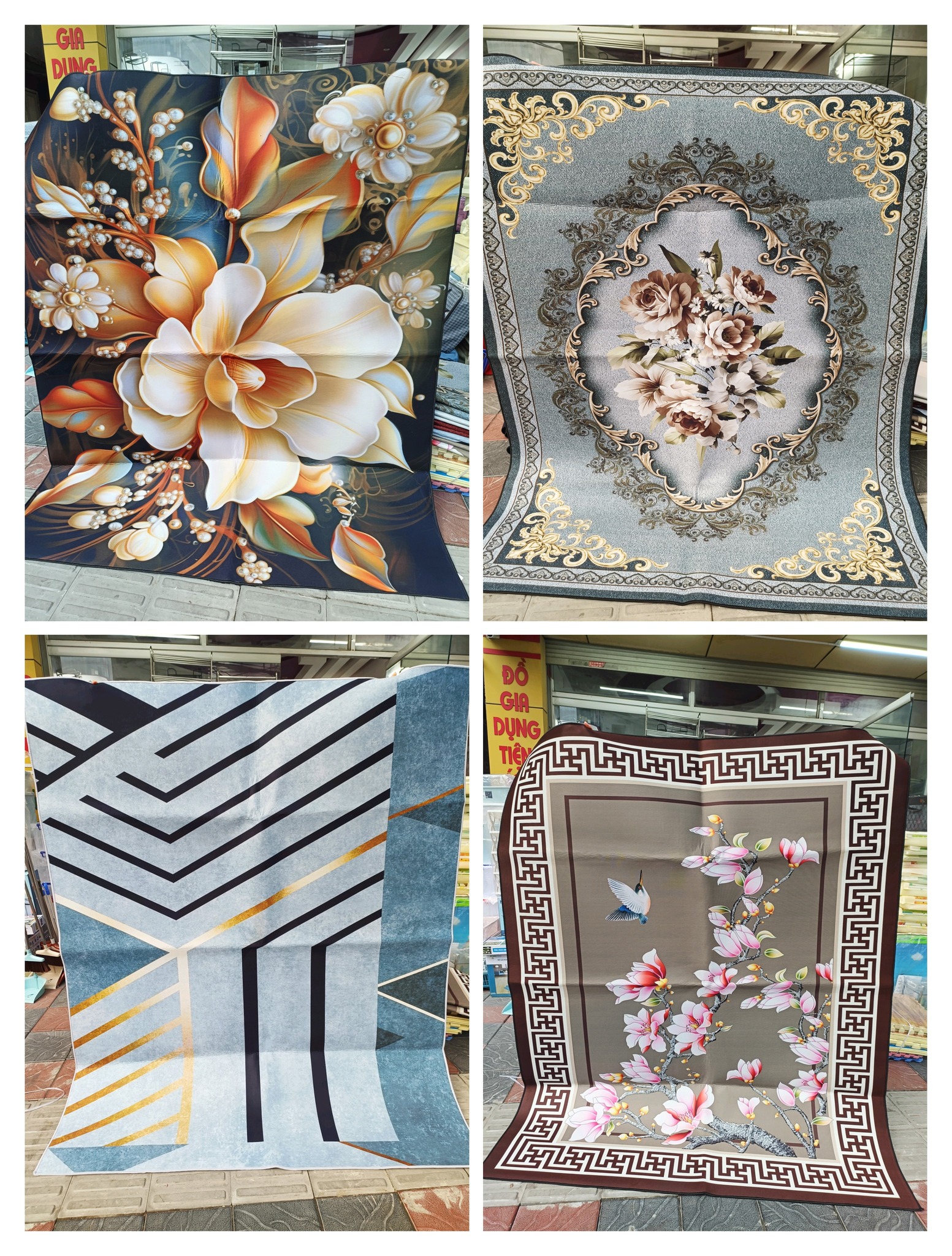 Thảm bali trải sàn 5D 1,8m x 2,3m nhiều màu