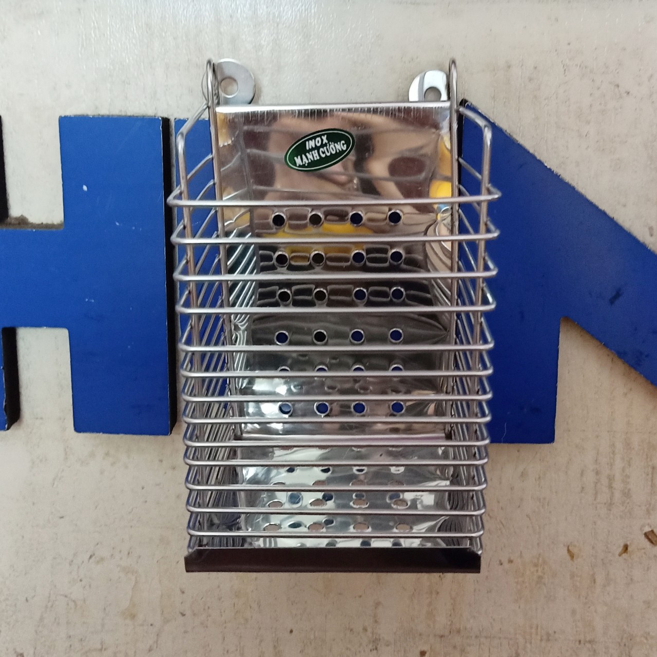 Ống cắm đũa/bàn chải inox đơn vuông