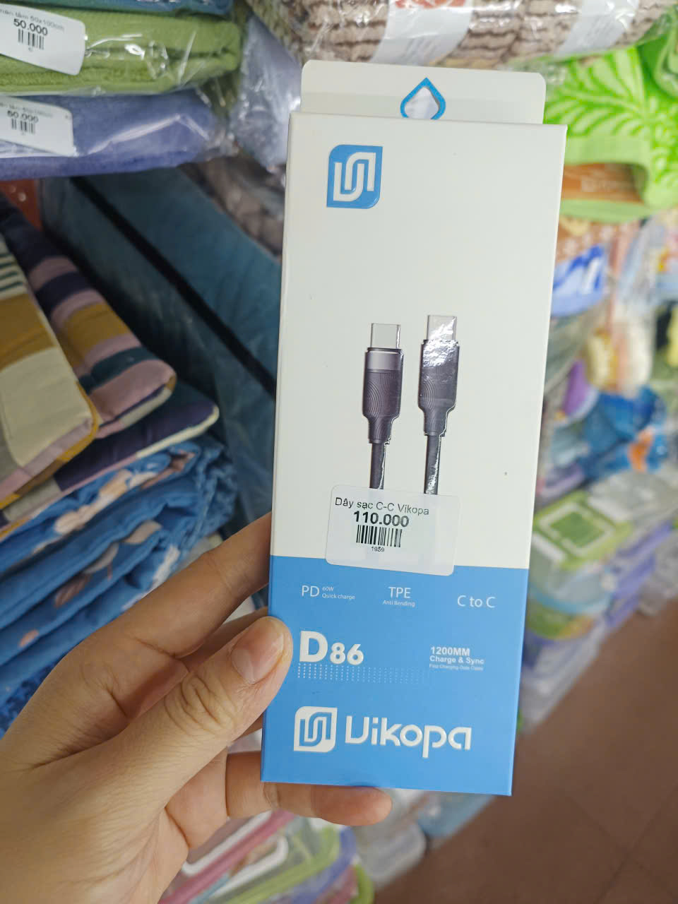Dây sạc nhanh C-C Vikopa