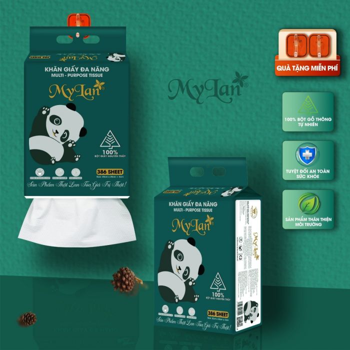 Giấy rút treo Mylan 386 tờ (3 lớp)