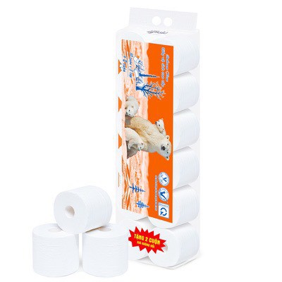 1 dây giấy vệ sinh có lõi Alibaba Mylan gấu cam