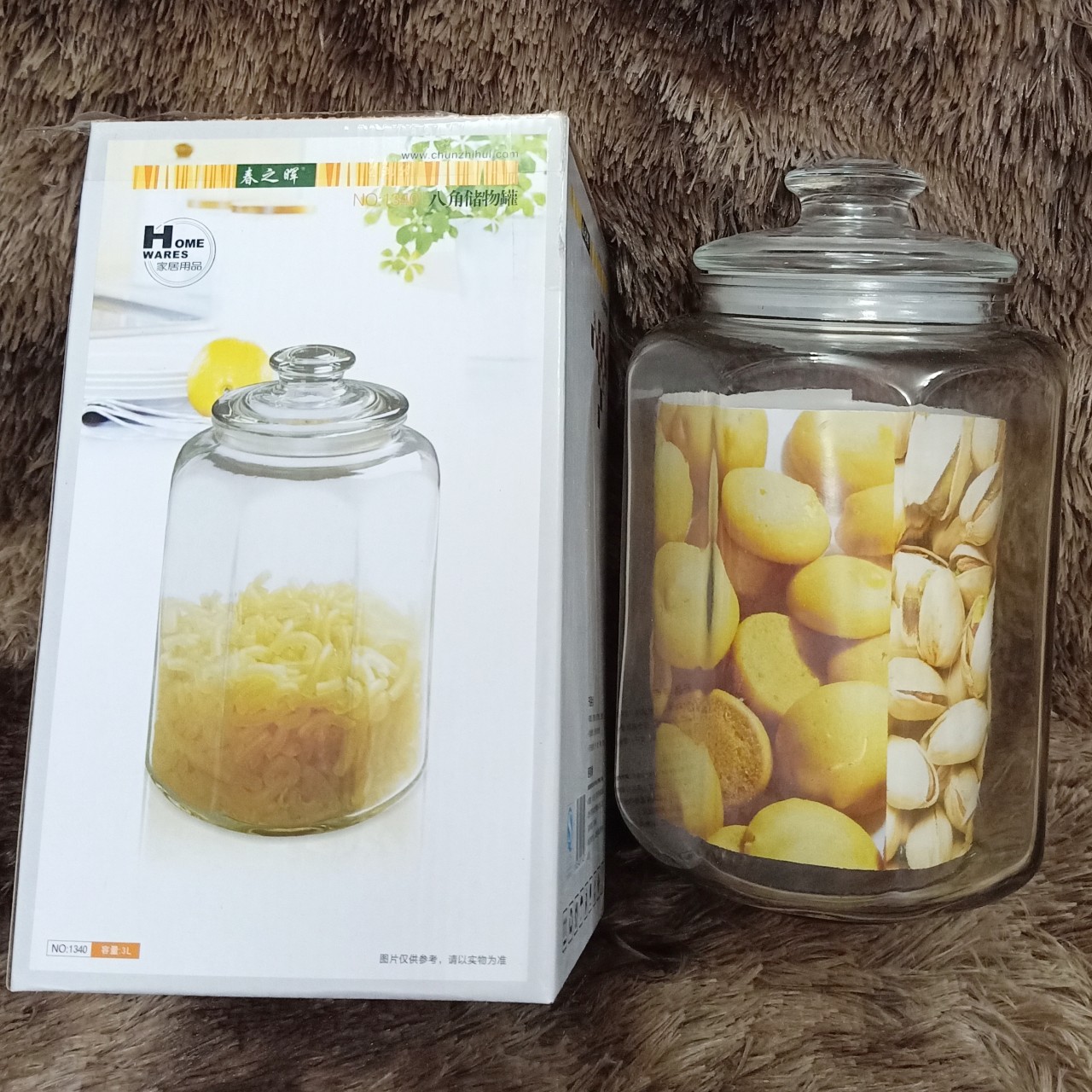 Lọ thủy tinh núm 3L