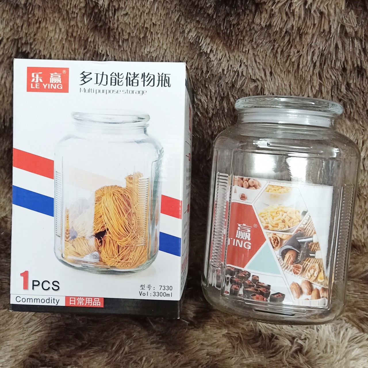 Lọ thủy tinh 3,3 kg nắp thủy tinh