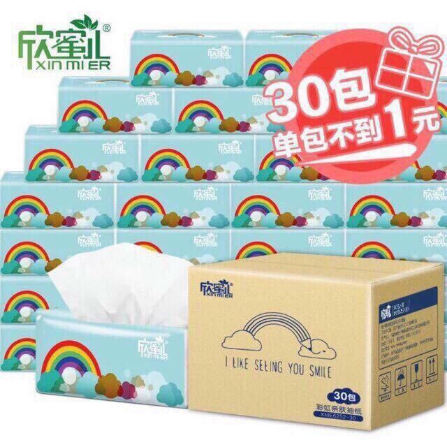 1 thùng (30 gói)  giấy Xin mier (giấy cầu vồng)