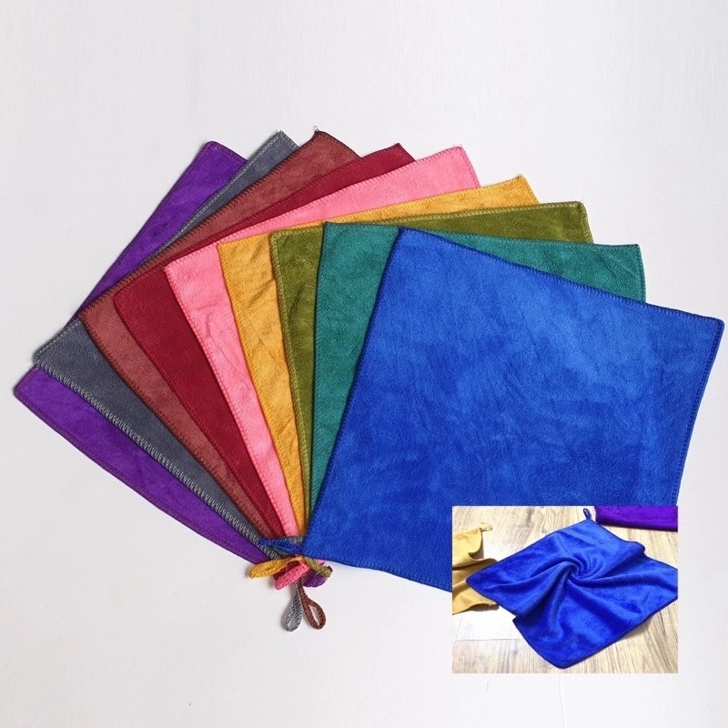 Khăn lau chùi nhiều màu 28x28cm (treo được)