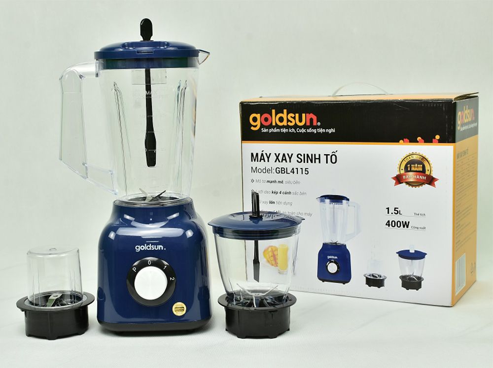 Bộ máy xay Goldsun 3 cối nhựa GBL4115